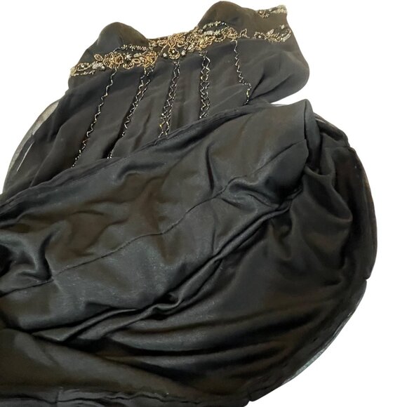 Adrianna Papell Black Beaded Halter Dress Size 12 Tags attached - Picture 11 of 15